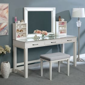 Furniture of America Stephanie Luminous White Vanity Set