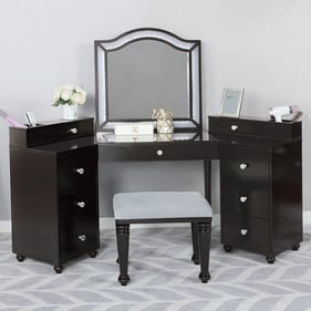 Furniture of America Tracie Obsidian Gray Vanity Set