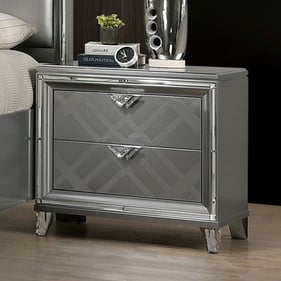 Furniture Of America Emmeline Silver LED Night Stand