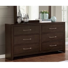 Furniture of America Jamie Walnut Dresser with Support Rail