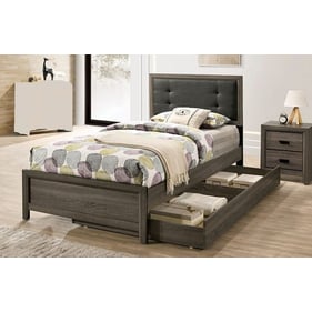 Furniture of America Roanne Gray Charcoal 2pc Bedroom Set with Full Trundle...