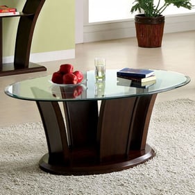 Furniture Of America Manhattan Brown Cherry Coffee Table