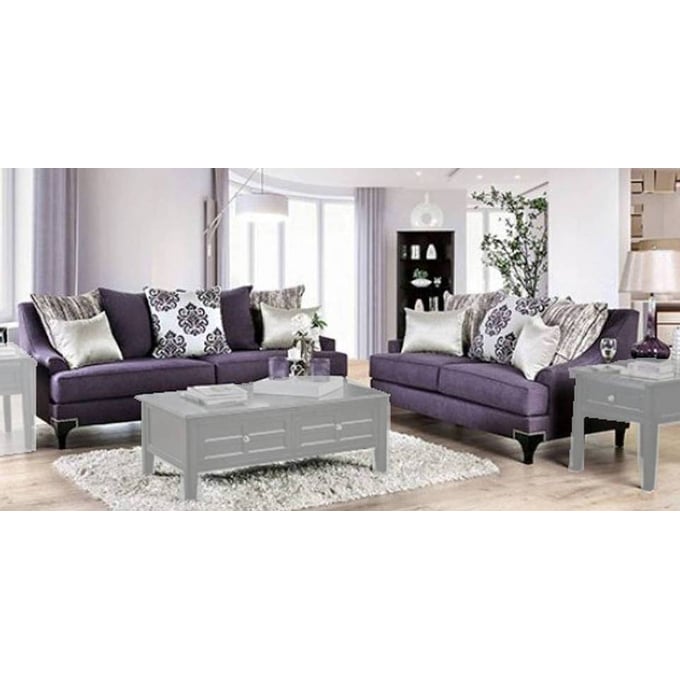 Sisseton Purple Loveseat from Furniture of America