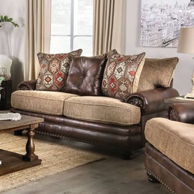 Furniture of America Fletcher Brown Tan Loveseat