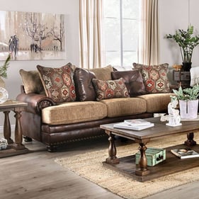 Furniture of America Fletcher Brown Tan Sofa