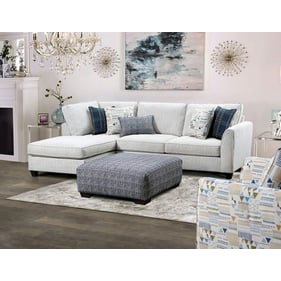 Furniture of America Chepstow Cream Sectional with Ottoman