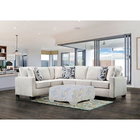 Furniture of America Heathfield Ivory Sectional