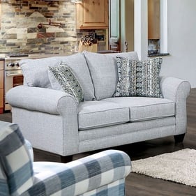 Furniture of America Aberporth Gray Loveseat