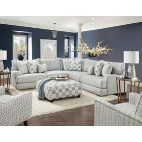 Furniture Of America Pelham Gray Sectional with Ottoman