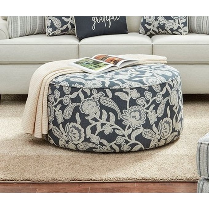 Furniture Of America Porthcawl Floral Multi Ottoman FOA-SM8190-OT