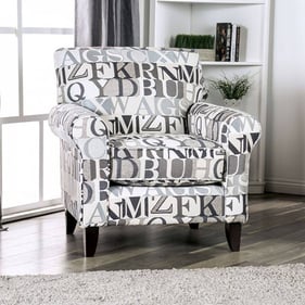 Furniture Of America Verne Gray Ivory Chair