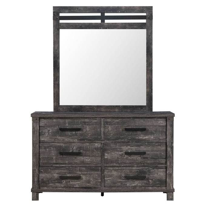 Global Furniture Arlo Light Grey Dresser and Mirror GL-ARLO-GREY-DRMR