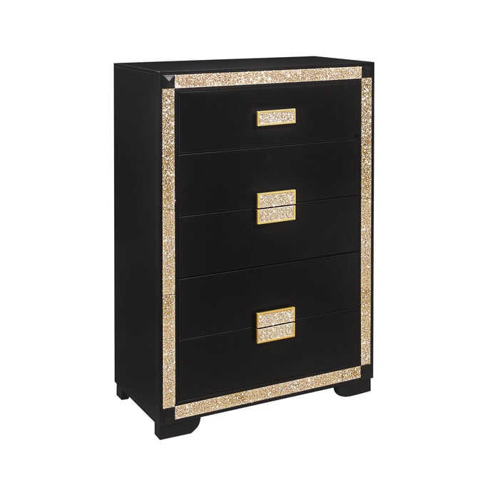 Global Furniture Blake Black Gold Chest GL-BLAKE-BLACK-GOLD-CH