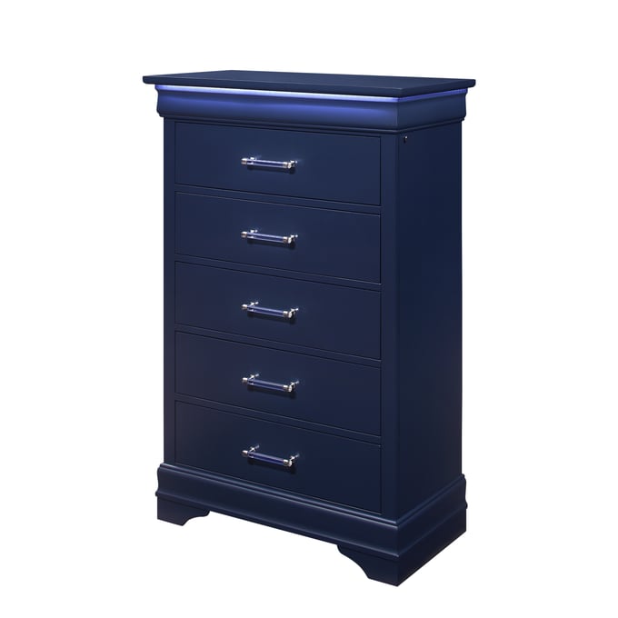 Global Furniture Charlie Blue Chest with LED GL-CHARLIE-BLUE-CH-W-LED