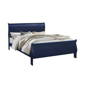 Global Furniture Charlie Blue King Bed with Blue LED Lights