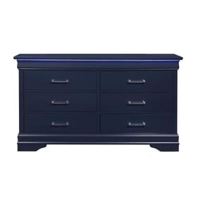 Global Furniture Charlie Blue Dresser with LED