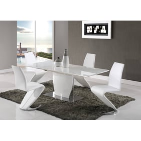 Global Furniture D2279-D9002 White 5pc Dining Room Set