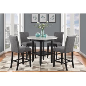 Global Furniture D40011 Light Grey Black 5pc Bar Set