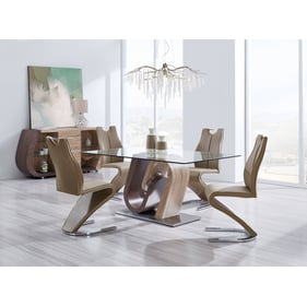 Global Furniture D4126 Cappuccino Oak Brown 5pc Dining Room Set