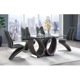 Global Furniture D80012 Dark Grey 5pc Dining Room Set