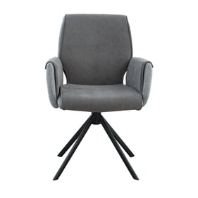 2 Global Furniture D81216 Grey Swivel Dining Chairs