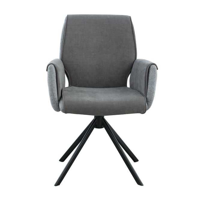 2 Global Furniture D81216 Grey Swivel Dining Chairs GL-D81216DC