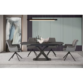 Global Furniture D93021 Grey Black 5pc Dining Room Set