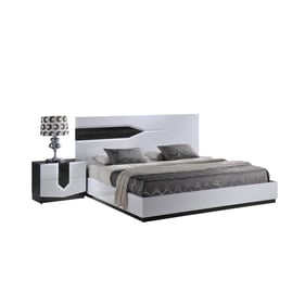 Global Furniture Hudson Oak White 2pc Bedroom Set with King Platform Bed