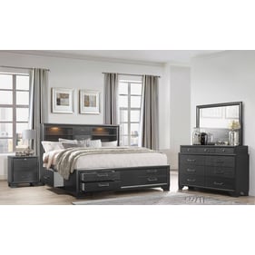 Global Furniture Jordyn Dark Grey 4pc Kids Bedroom Set with Full Bed