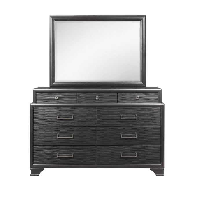 Global Furniture Jordyn Dark Grey Dresser and Mirror GL-JORDYN-GREY-DRMR