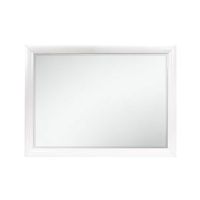 Global Furniture Jordyn White Glass Mirror