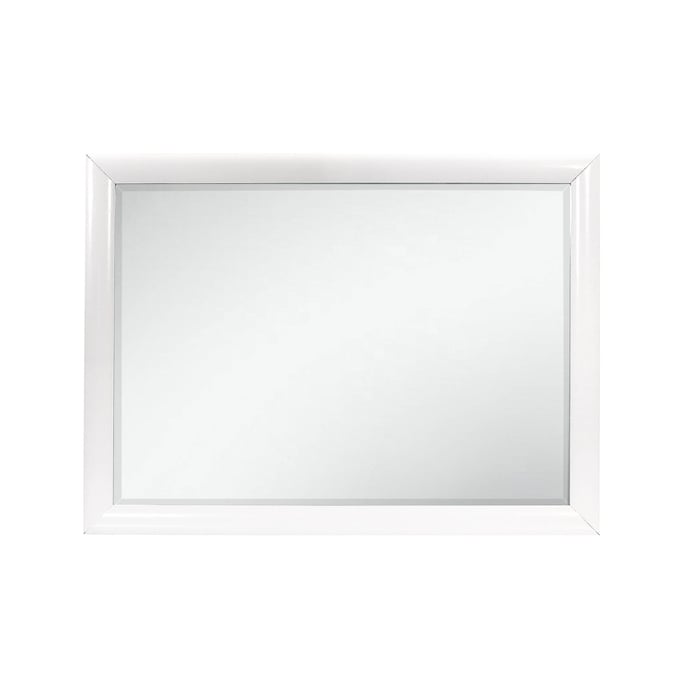 Global Furniture Jordyn White Glass Mirror GL-JORDYN-WHITE-MR