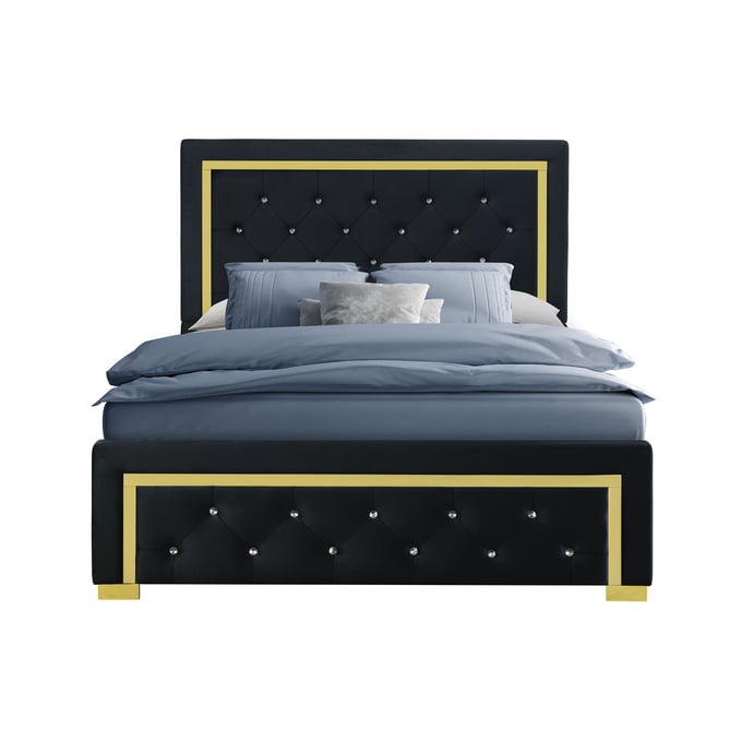 Global Furniture Kingdom Black King Bed GL-KINGDOM-BLACK-KB