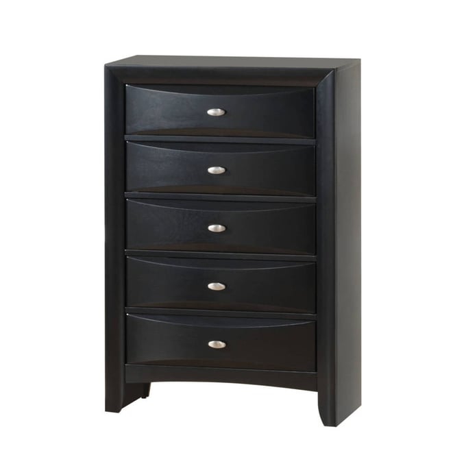 Global Furniture Linda Black Drawer Chest GL-LINDA-FD0011B-BL-CH-M