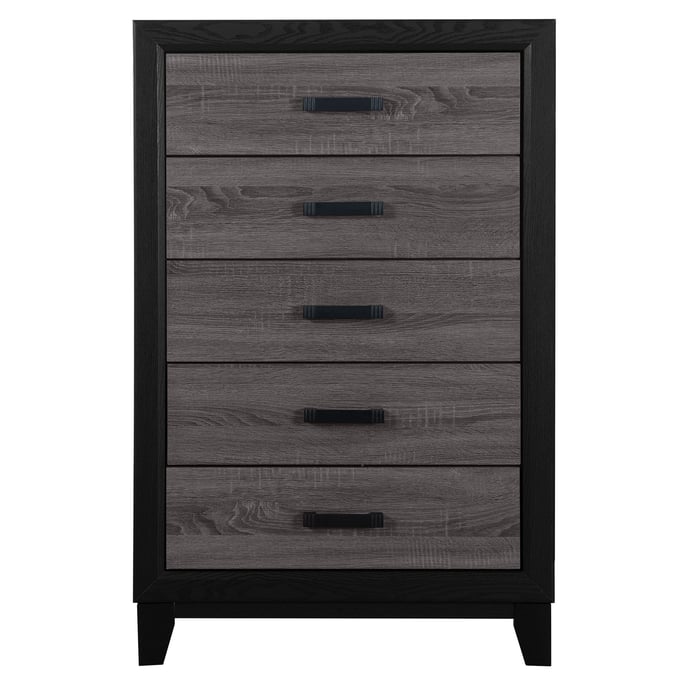 Global Furniture Lisbon Dark Grey Black Chest GL-LISBON-GREY-BLACK-CH