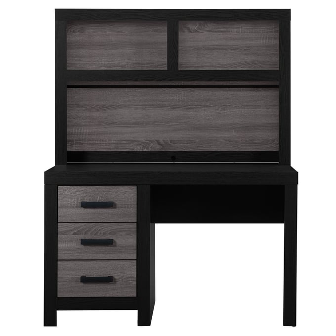 Global Furniture Lisbon Dark Grey Black Desk GL-LISBON-GREY-BLACK-DESK