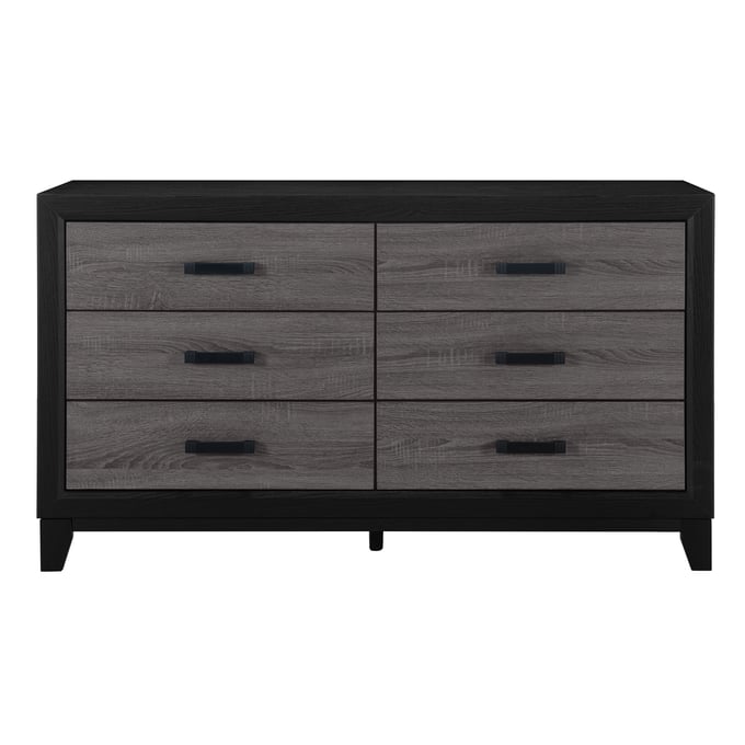 Global Furniture Lisbon Dark Grey Black Dresser GL-LISBON-GREY-BLACK-DR