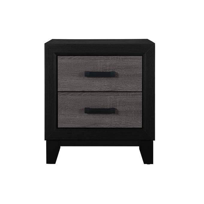 Global Furniture Lisbon Dark Grey Black Nightstand GL-LISBON-GREY-BLACK-NS