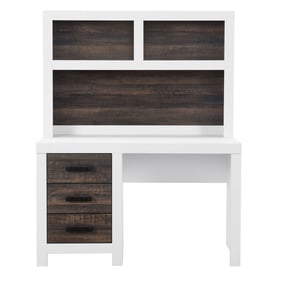 Global Furniture Lisbon Dark Brown White Desk