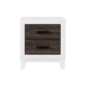 Global Furniture Lisbon Dark Brown White Nightstand