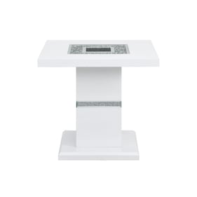 Global Furniture Monaco White End Table