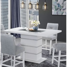 Global Furniture Monaco Light Grey White Rectangular Bar Table