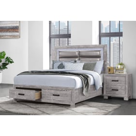 Global Furniture Nolan Light Grey 2pc Bedroom Set with King Bed