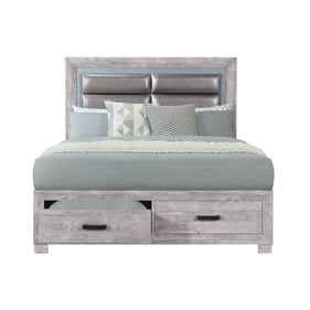 Global Furniture Nolan Light Grey Queen Bed