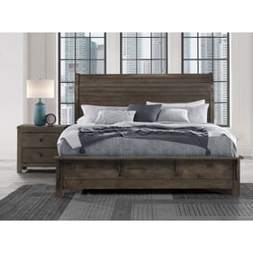 Global Furniture Peter Dark Brown 2pc Bedroom Set with King Bed