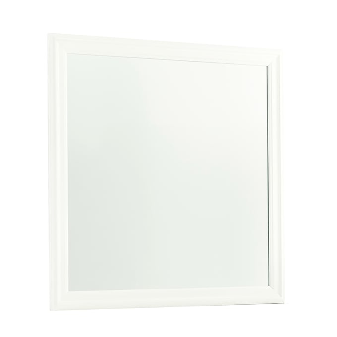 Global Furniture Pompei White Mirror GL-POMPEI-METALLIC-WHITE-MR