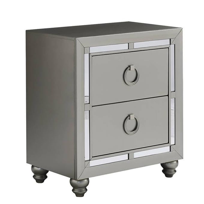 Global Furniture Riley Silver Night Stand GL-RILEY-1621-NIGHT-STAND