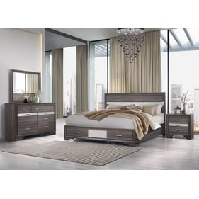 Global Furniture Seville Dark Grey 4pc Bedroom Set with Full Panel Bed