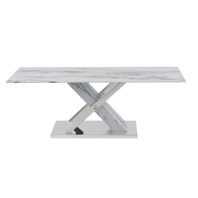 Global Furniture T1274 Light Grey Silver Coffee Table GL-T1274C