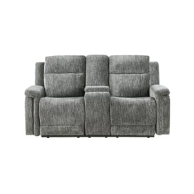 Global Furniture U1797 Dark Grey Power Console Reclining Loveseat